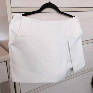Express White Skirt with Shorts & Slit